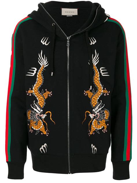 gucci mens hoodie dragon|farfetch Gucci hoodie.